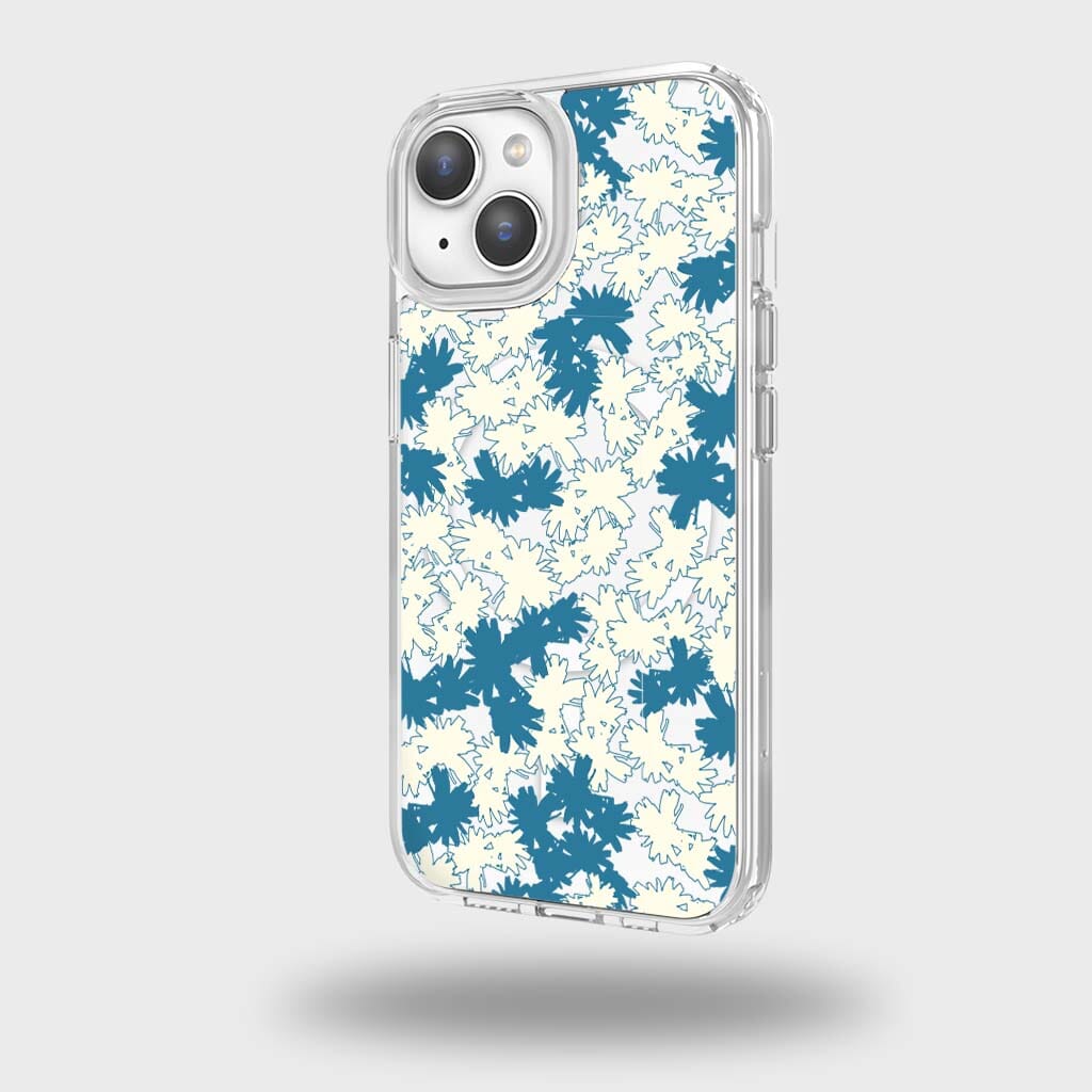 iPhone 14 Clear Case - Blue Dandelion Design