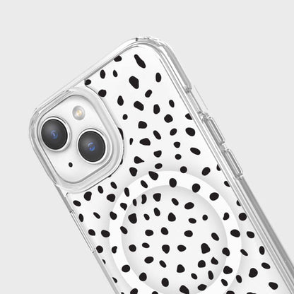 iPhone 16e Case With MagSafe - White Polka