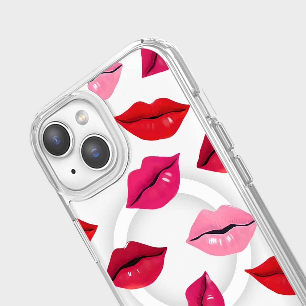 MagSafe iPhone 14 Lips Design Clear Case