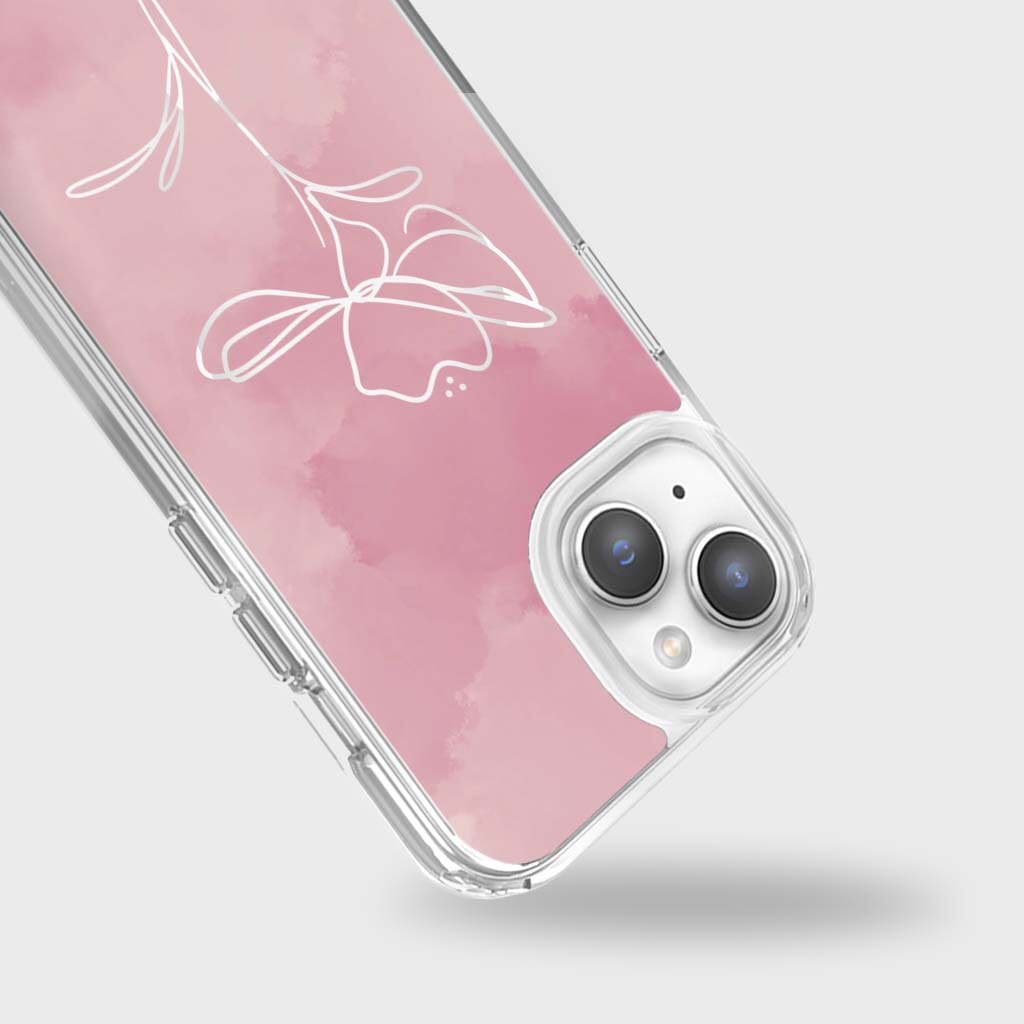 MagSafe iPhone 14 Pink Flower Case