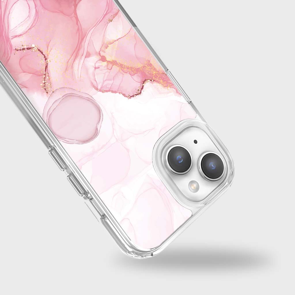 MagSafe iPhone 14 Pink Marble Case