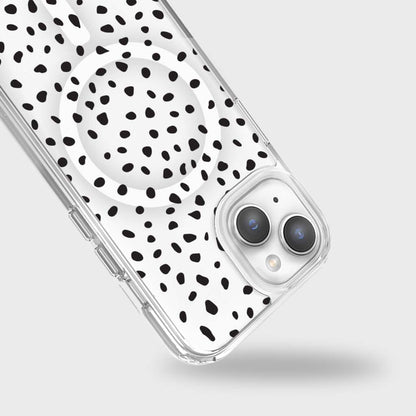 MagSafe iPhone 14 White Polka Dots Case