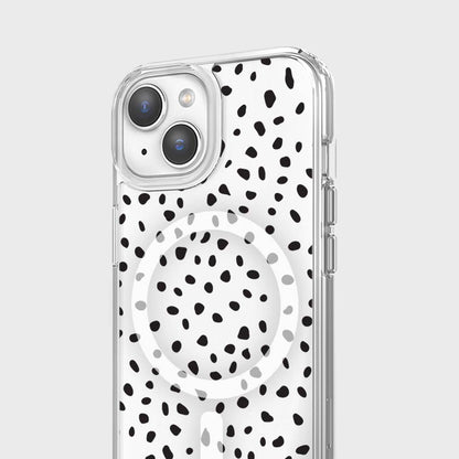 iPhone 16e Case With MagSafe - White Polka