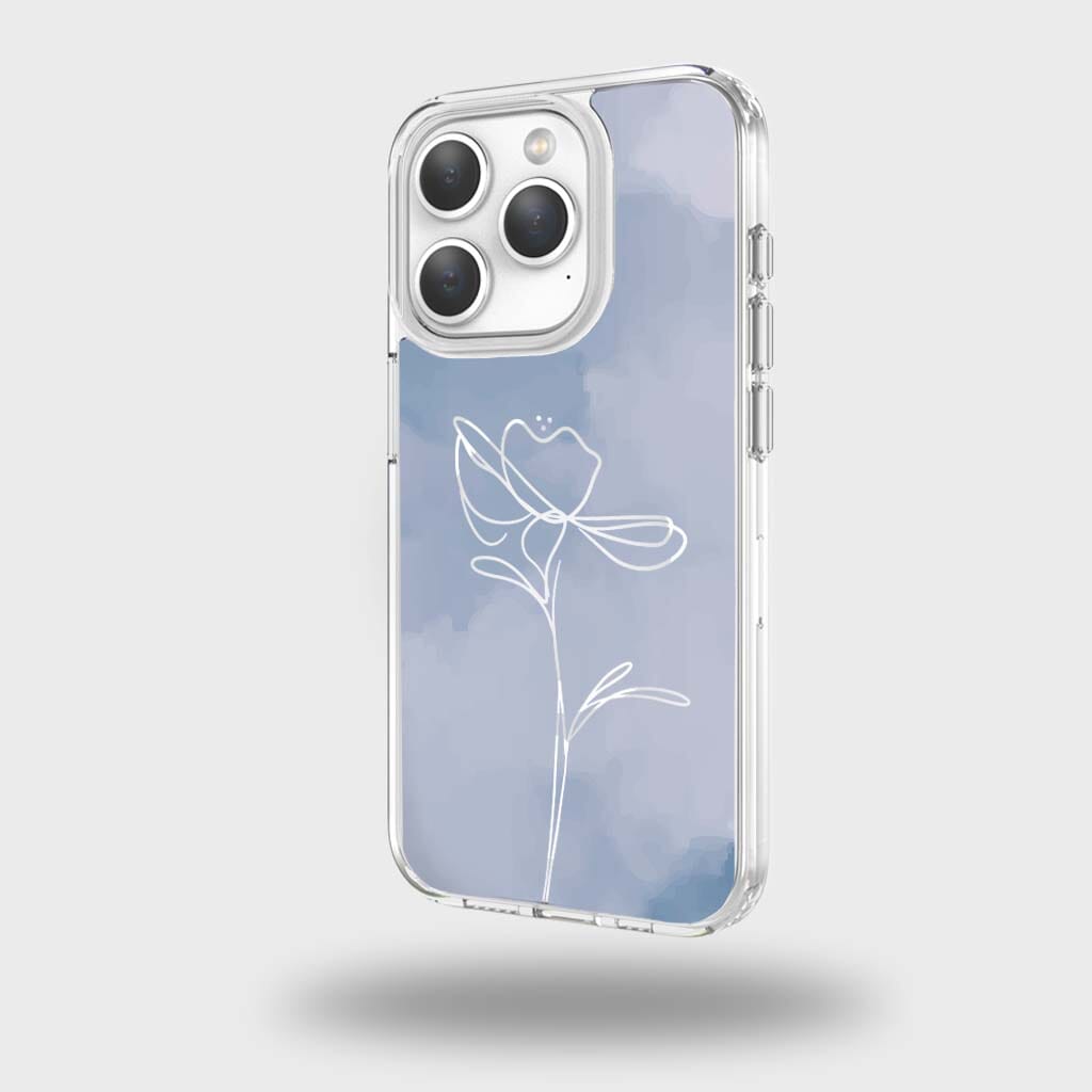 iPhone 15 Pro Max Case With MagSafe - Blue Flower