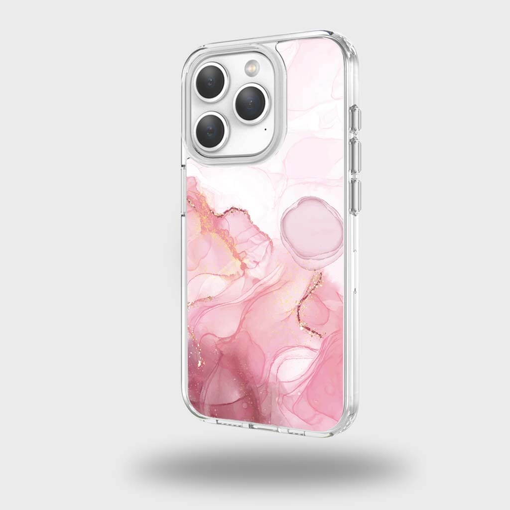 iPhone 15 Pro Max Case With MagSafe - Pink Marble