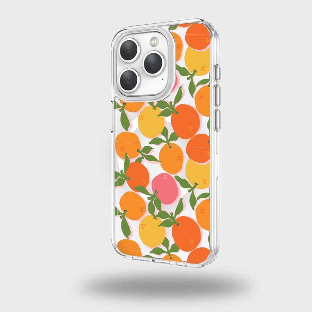 iPhone 15 Pro Clear Case - Orange You Clever Design