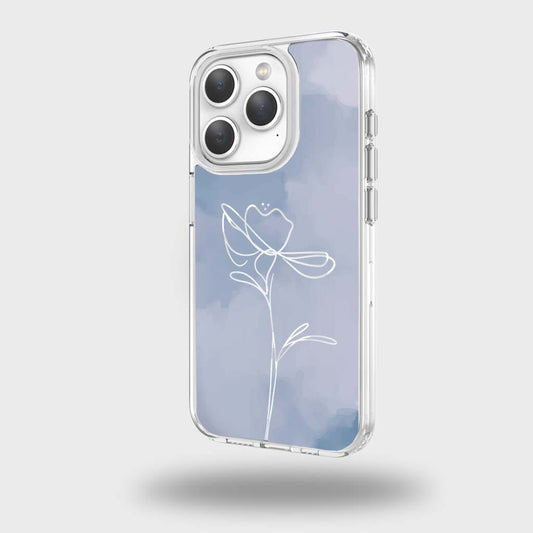 iPhone 15 Pro Case With MagSafe - Blue Flower