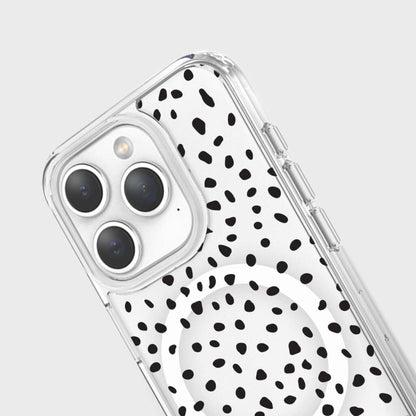 iPhone 15 Pro Max Case With MagSafe - White Polka