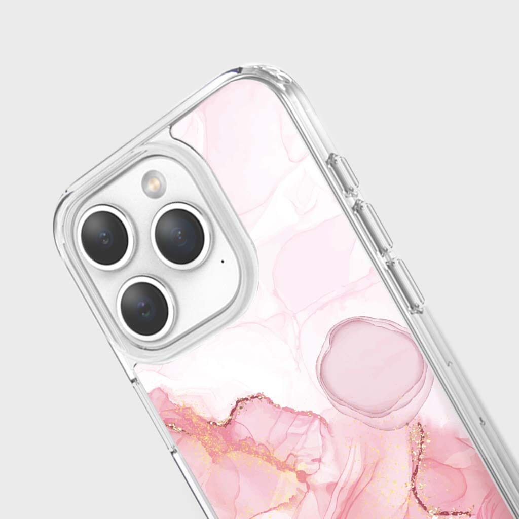 iPhone 15 Pro Max Case With MagSafe - Pink Marble