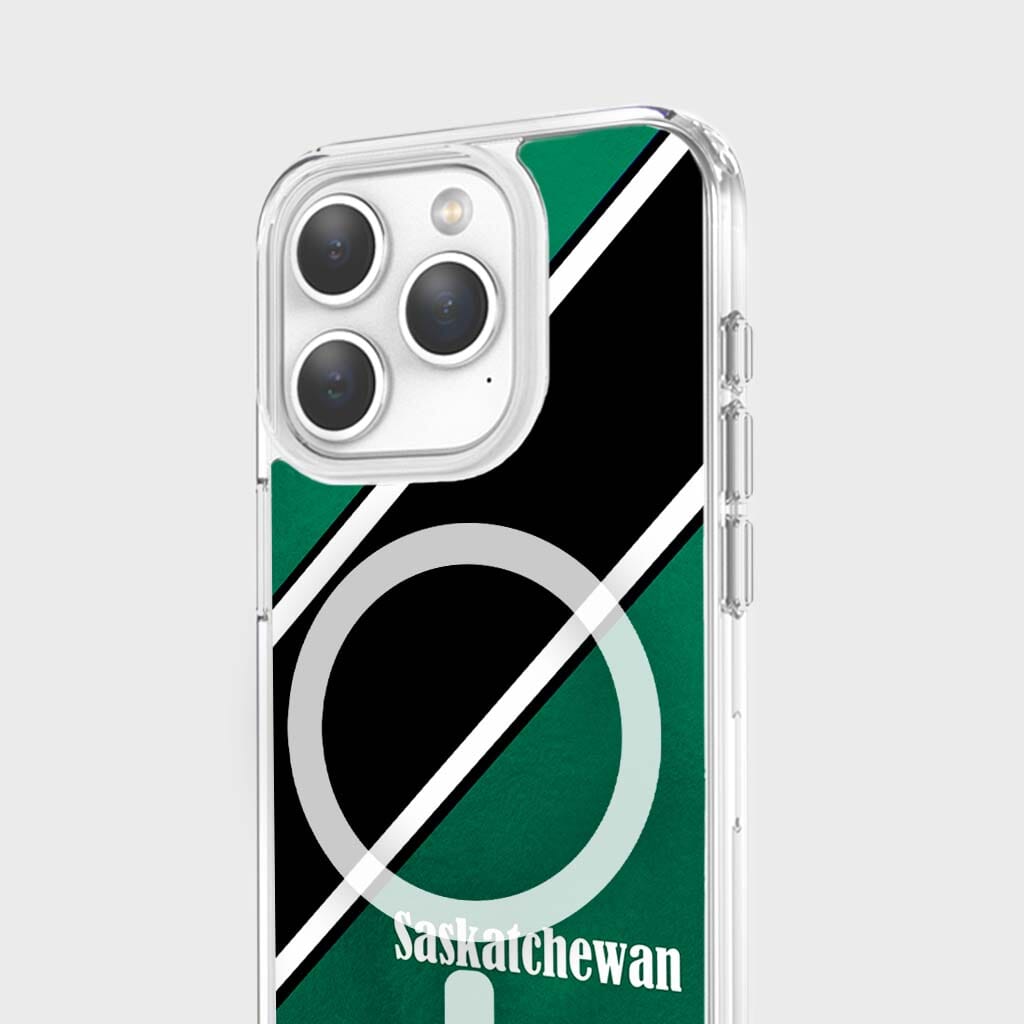 MagSafe iPhone 15 Pro Saskatchewan Design Clear Case