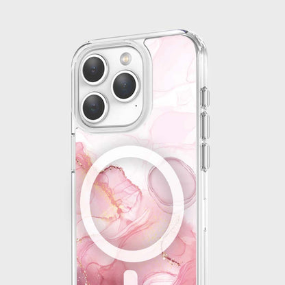 iPhone 15 Pro Case With MagSafe - Pink Marble