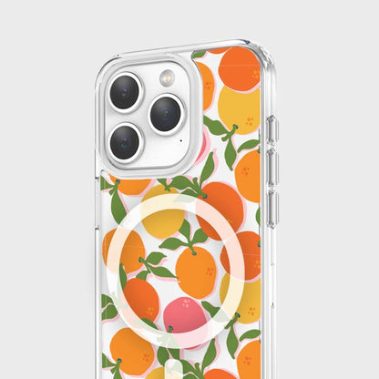 iPhone 15 Pro Clear Case - Orange You Clever Design