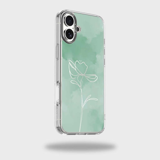 iPhone 16 Case With MagSafe - Green Flower