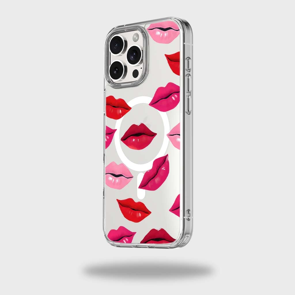 MagSafe iPhone 16 Pro Max Lips Design Clear Case