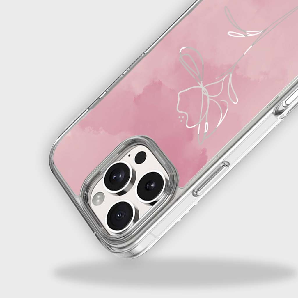 iPhone 16 Pro Case With MagSafe - Pink Flower