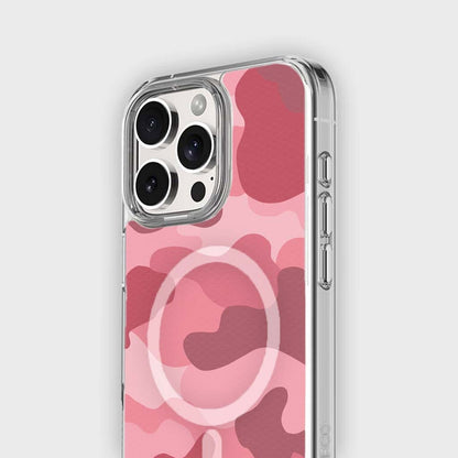 MagSafe iPhone 16 Pro Max Pink Camo Case