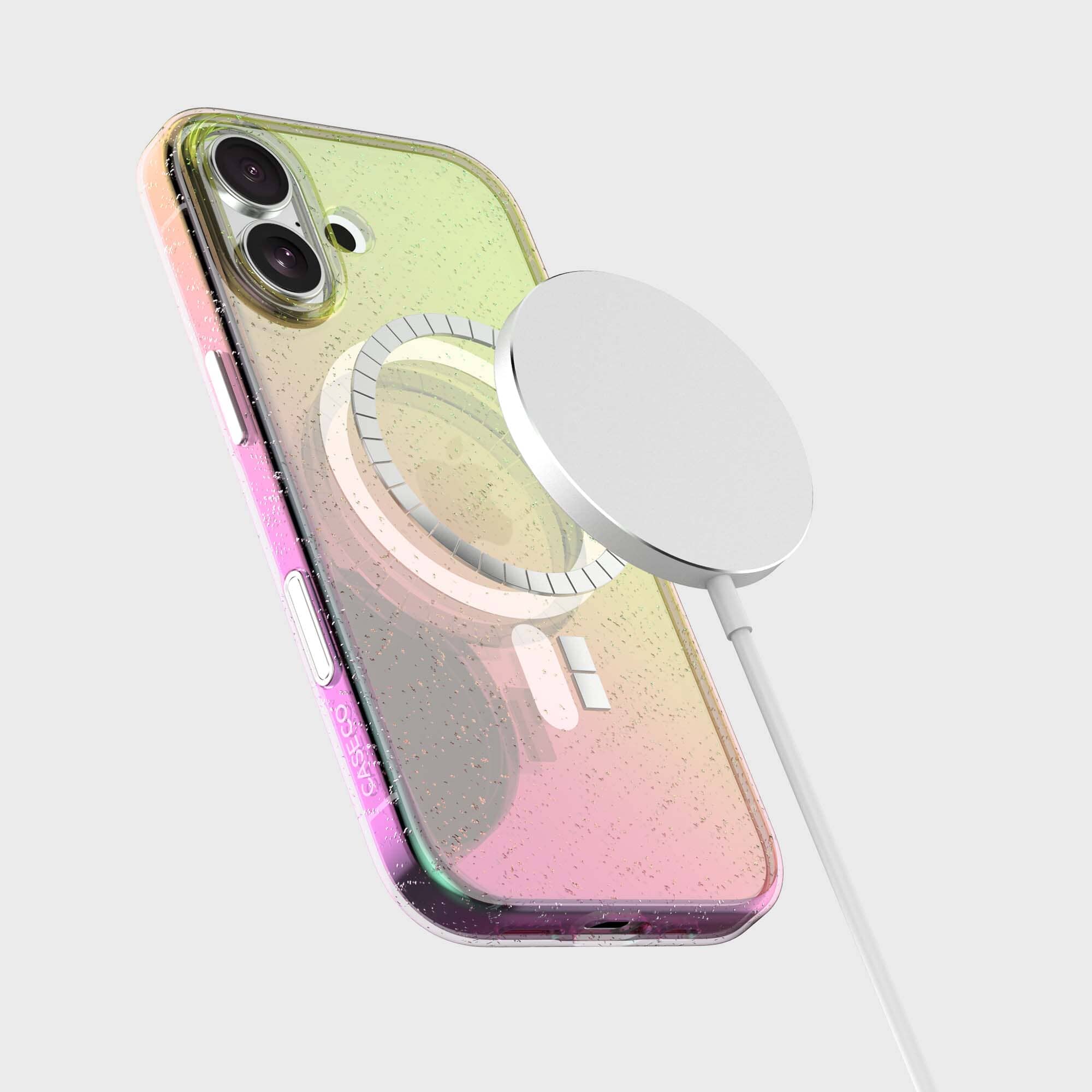 iPhone 17 Anti-Yellow Glitter Clear Case with MagSafe