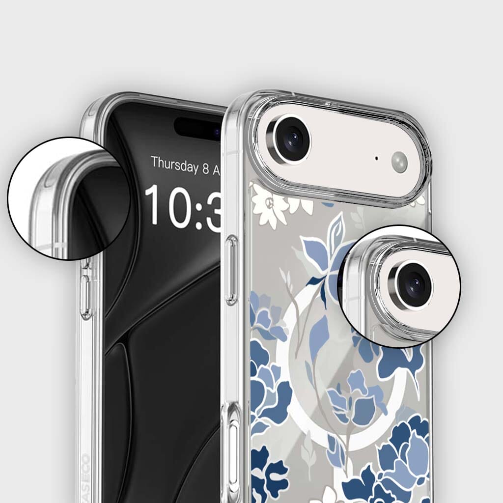 MagSafe iPhone 17 Air Blue Pattern Clear Case