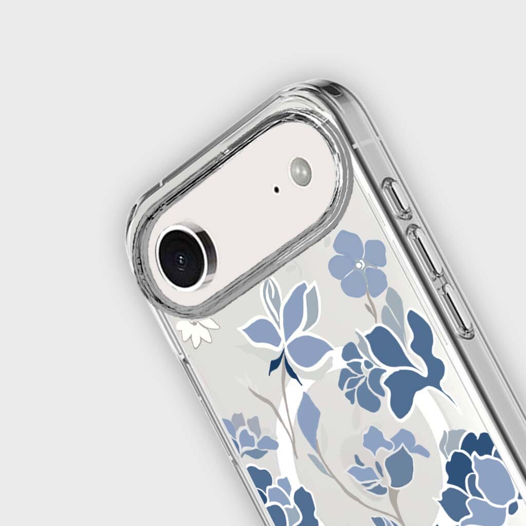 MagSafe iPhone 17 Air Blue Pattern Clear Case