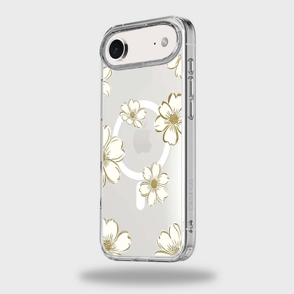 MagSafe iPhone 17 Air Gold Pattern Clear Case