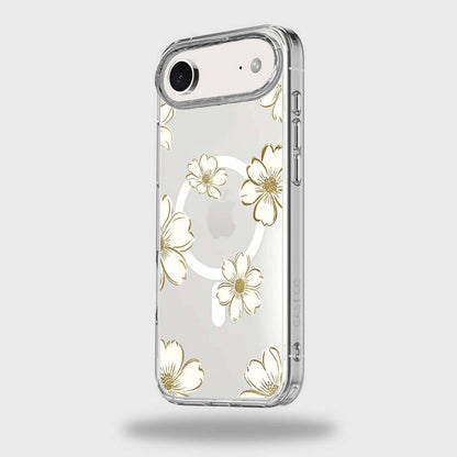 MagSafe iPhone 17 Air Gold Pattern Clear Case