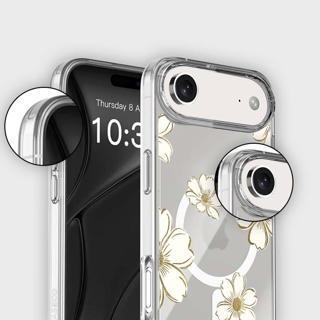 MagSafe iPhone 17 Air Gold Pattern Clear Case