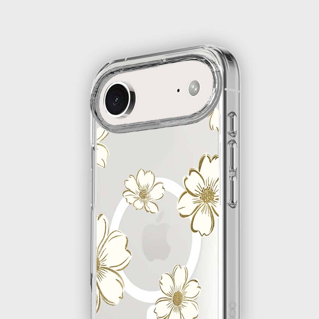 MagSafe iPhone 17 Air Gold Pattern Clear Case