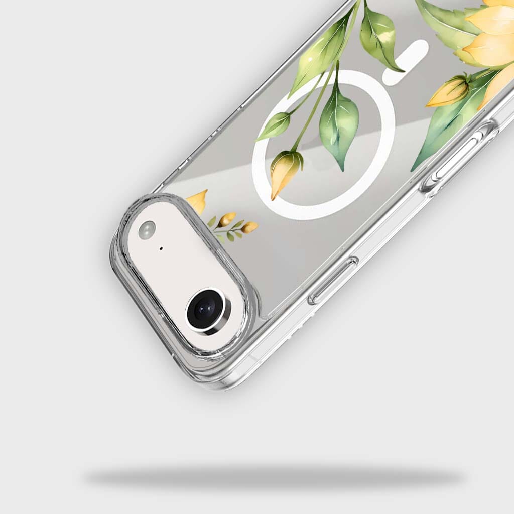 MagSafe iPhone 17 Air Yellow Wildflower Clear Case
