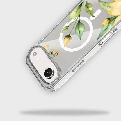 MagSafe iPhone 17 Air Yellow Wildflower Clear Case