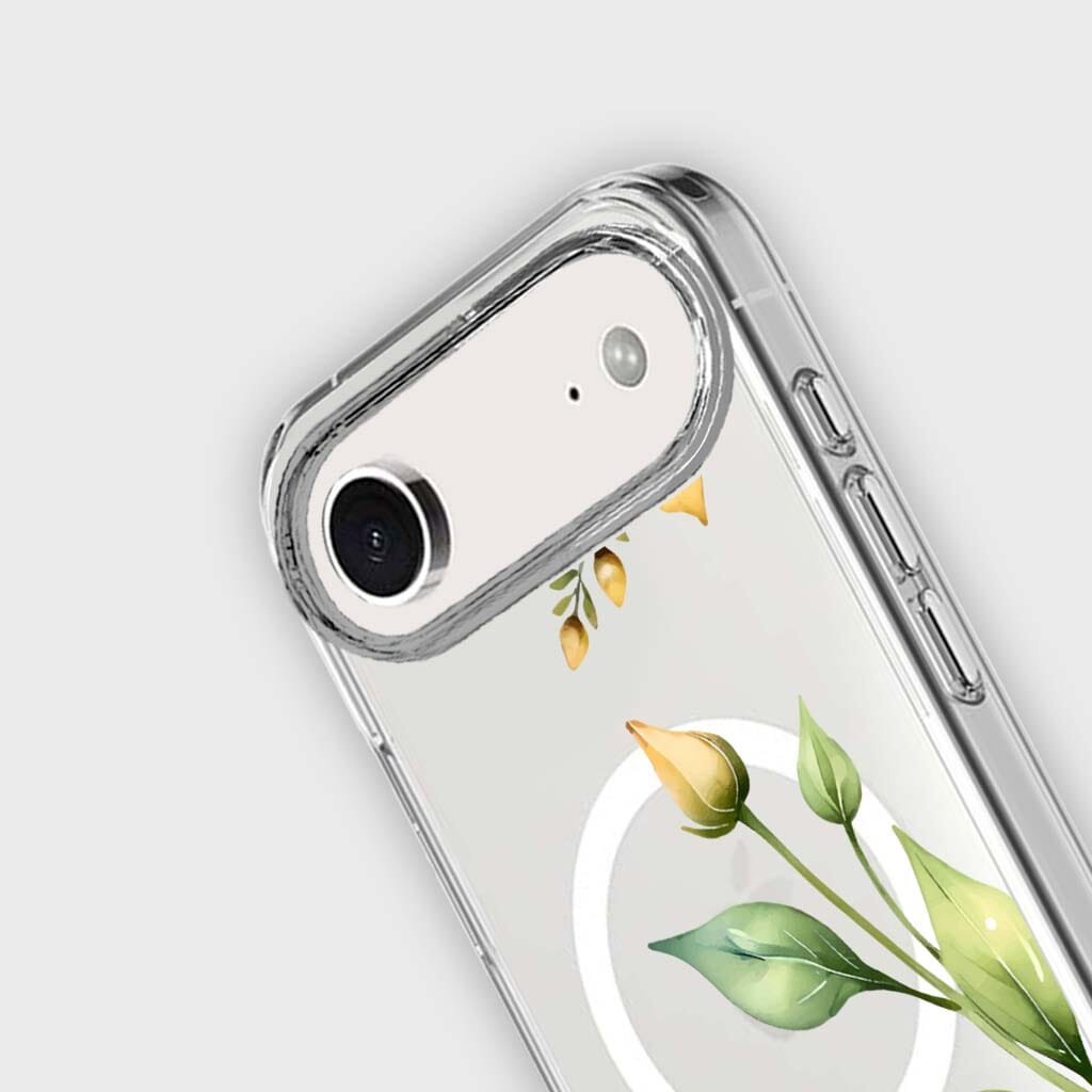 MagSafe iPhone 17 Air Yellow Wildflower Clear Case