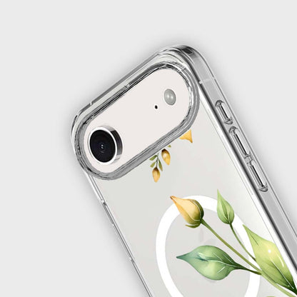 MagSafe iPhone 17 Air Yellow Wildflower Clear Case