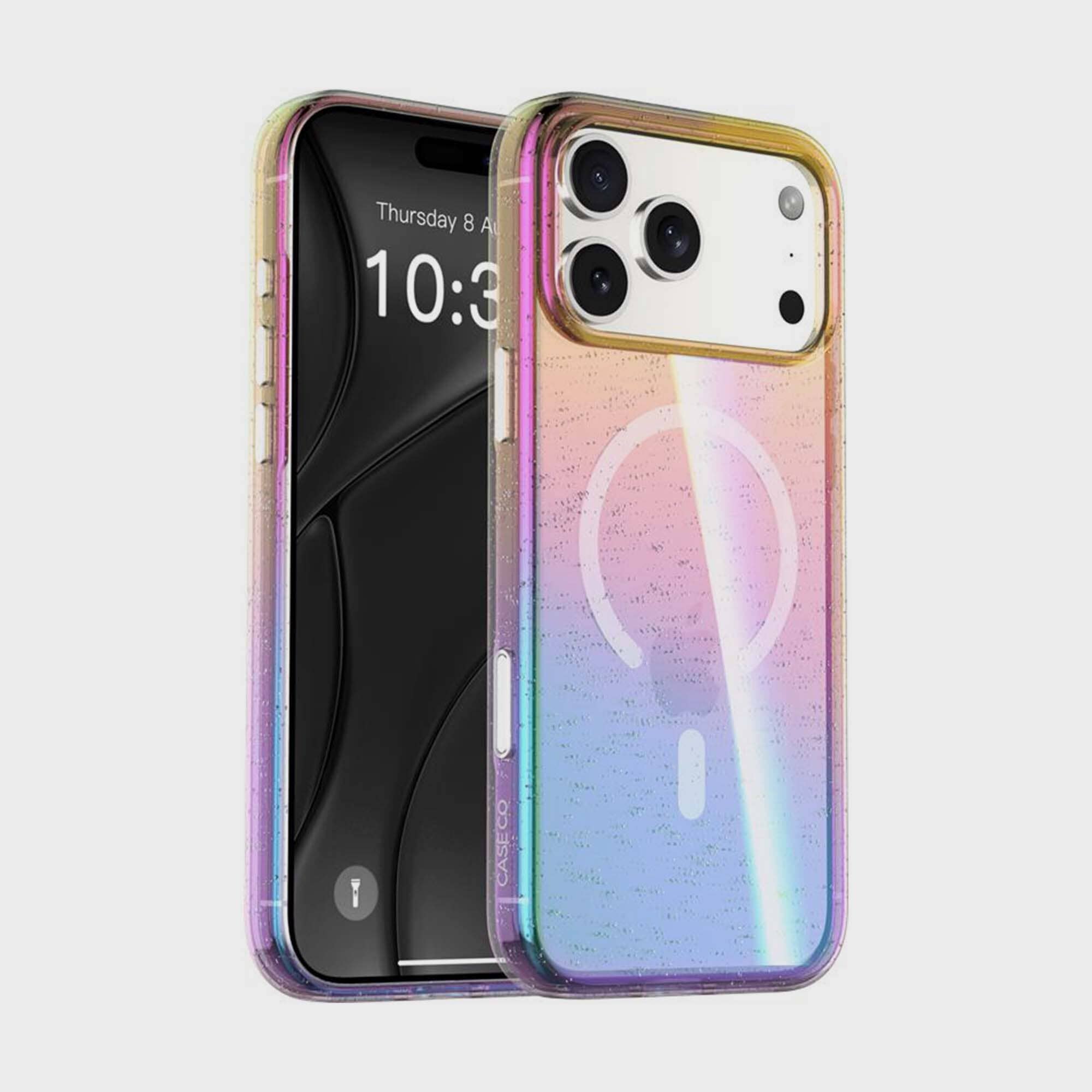 iPhone 17 Pro Max Anti-Yellow Glitter Clear Case with MagSafe