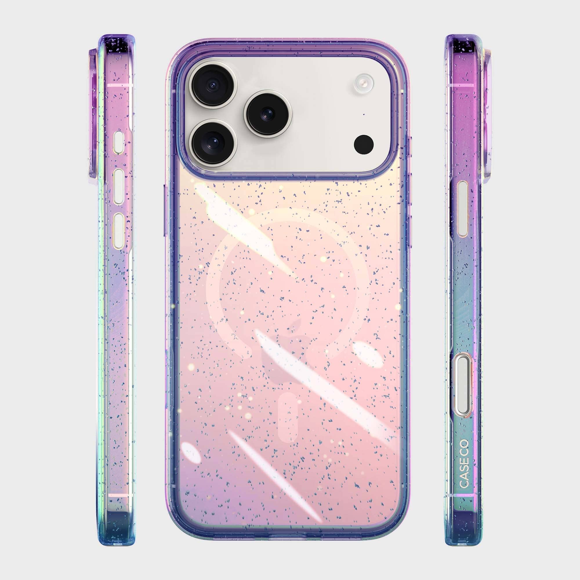 iPhone 17 Pro Max Anti-Yellow Glitter Clear Case with MagSafe