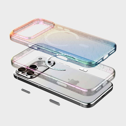 iPhone 17 Pro Max Anti-Yellow Glitter Clear Case with MagSafe