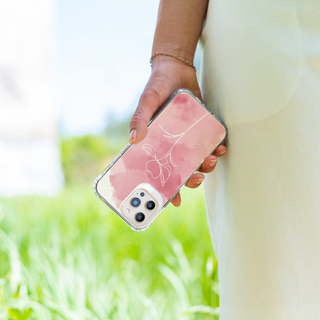 iPhone 15 Pro Case With MagSafe - Pink Flower