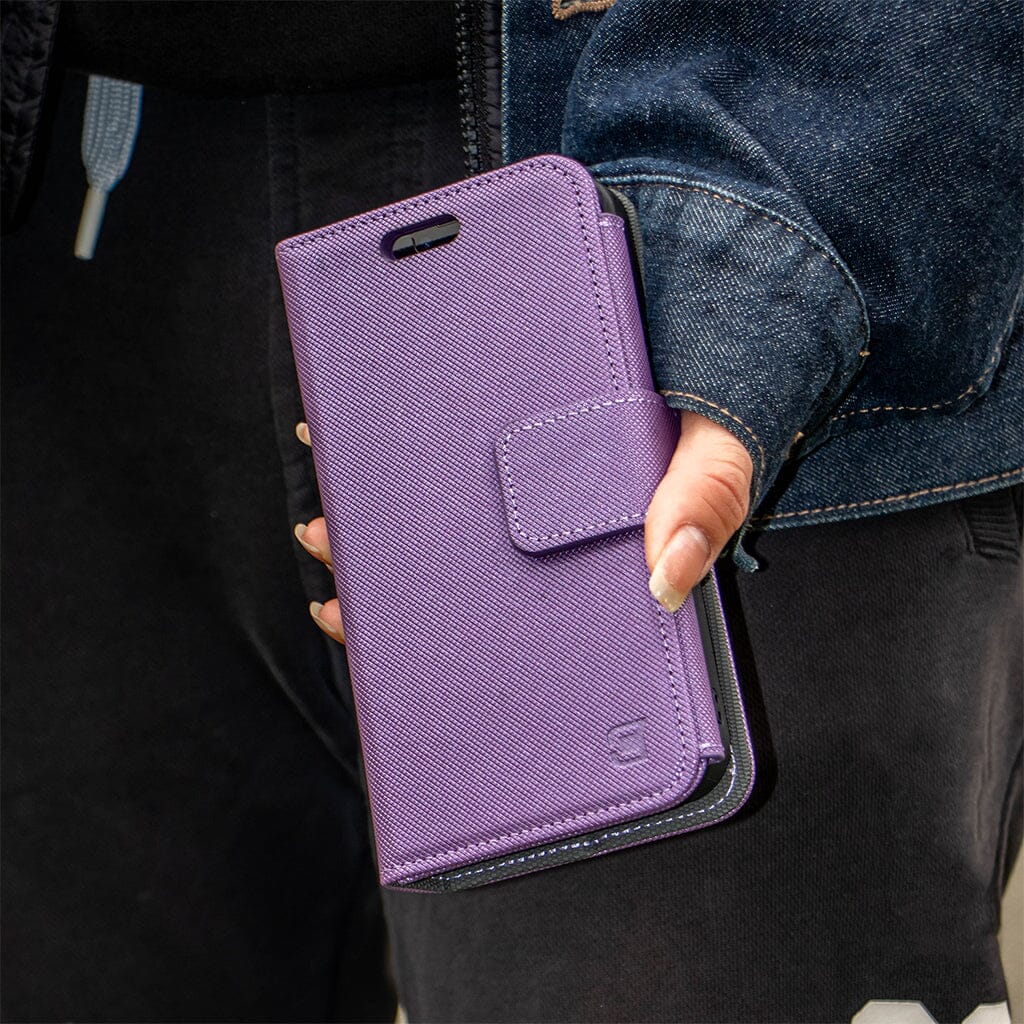 zebirok iPhone 12 Pro Max - Sunset Blvd Magnetic Wallet Folio Case Purple by Caseco Inc