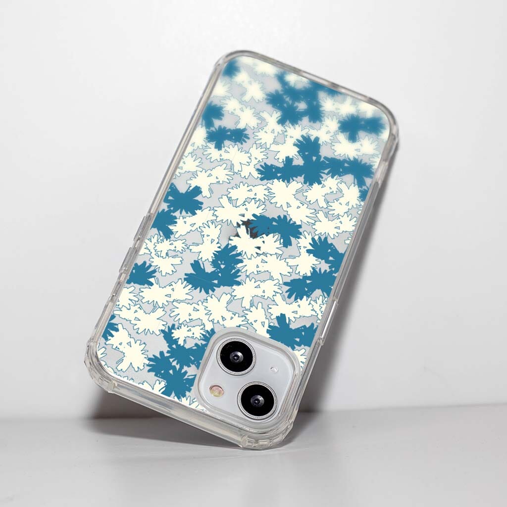 iPhone 13 Clear Case - Blue Dandelion Design