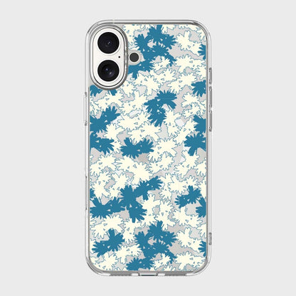 iPhone 16 Clear Case - Blue Dandelion Design