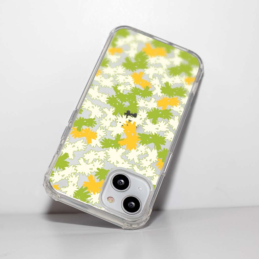 iPhone 13 Clear Case - Yellow Dandelion Design