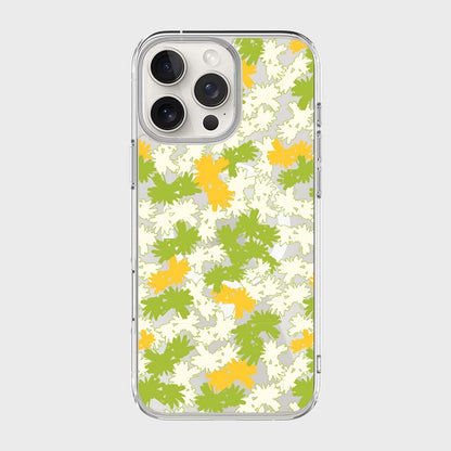 iPhone 16 Pro Clear Case - Yellow Dandelion Design