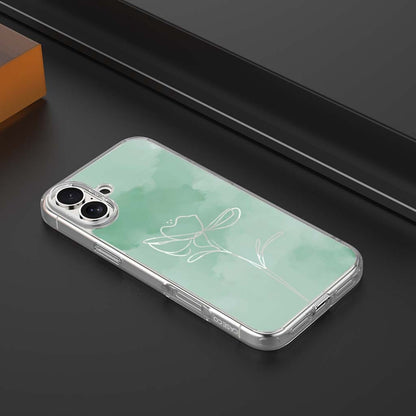 iPhone 16 Case With MagSafe - Green Flower