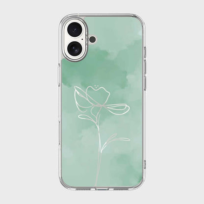 iPhone 16 Case With MagSafe - Green Flower