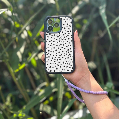 iPhone 15 Case With MagSafe - White Polka