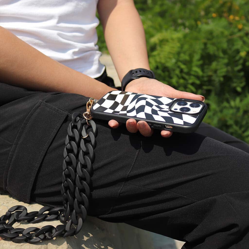 Black Crossbody Phone Chain