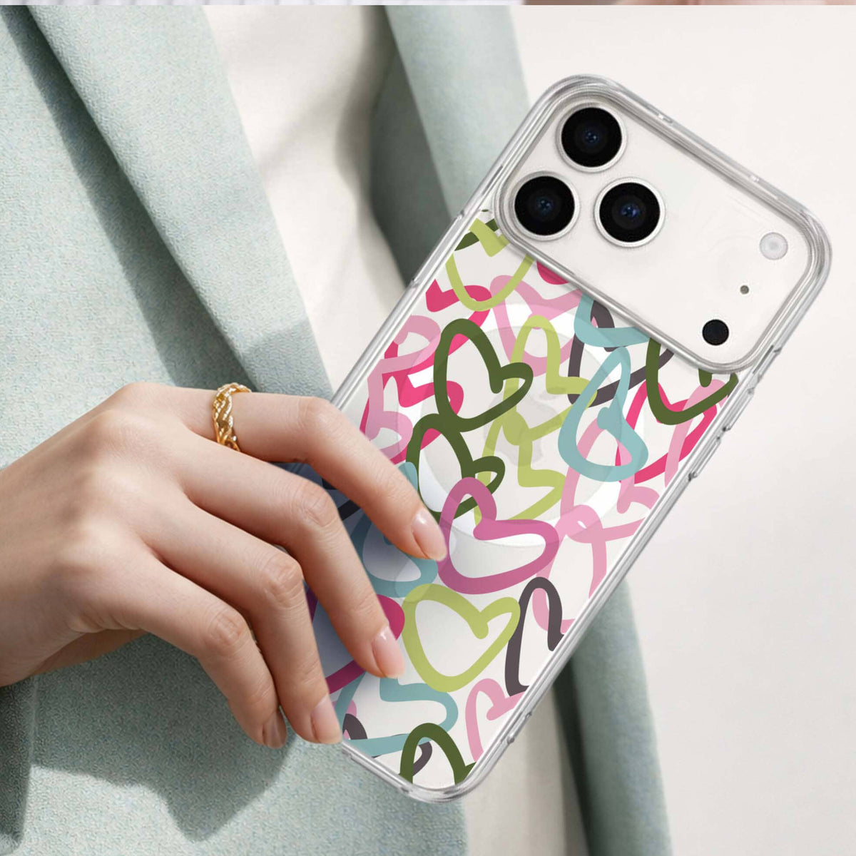 iPhone 18 Pro Max Clear Case – Graffiti Design