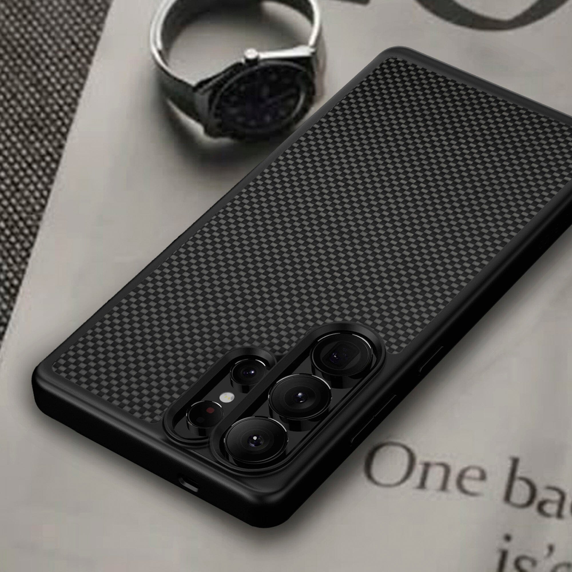 Samsung Galaxy S26 Ultra Aramid Fiber Weave Military-Grade Protective Case