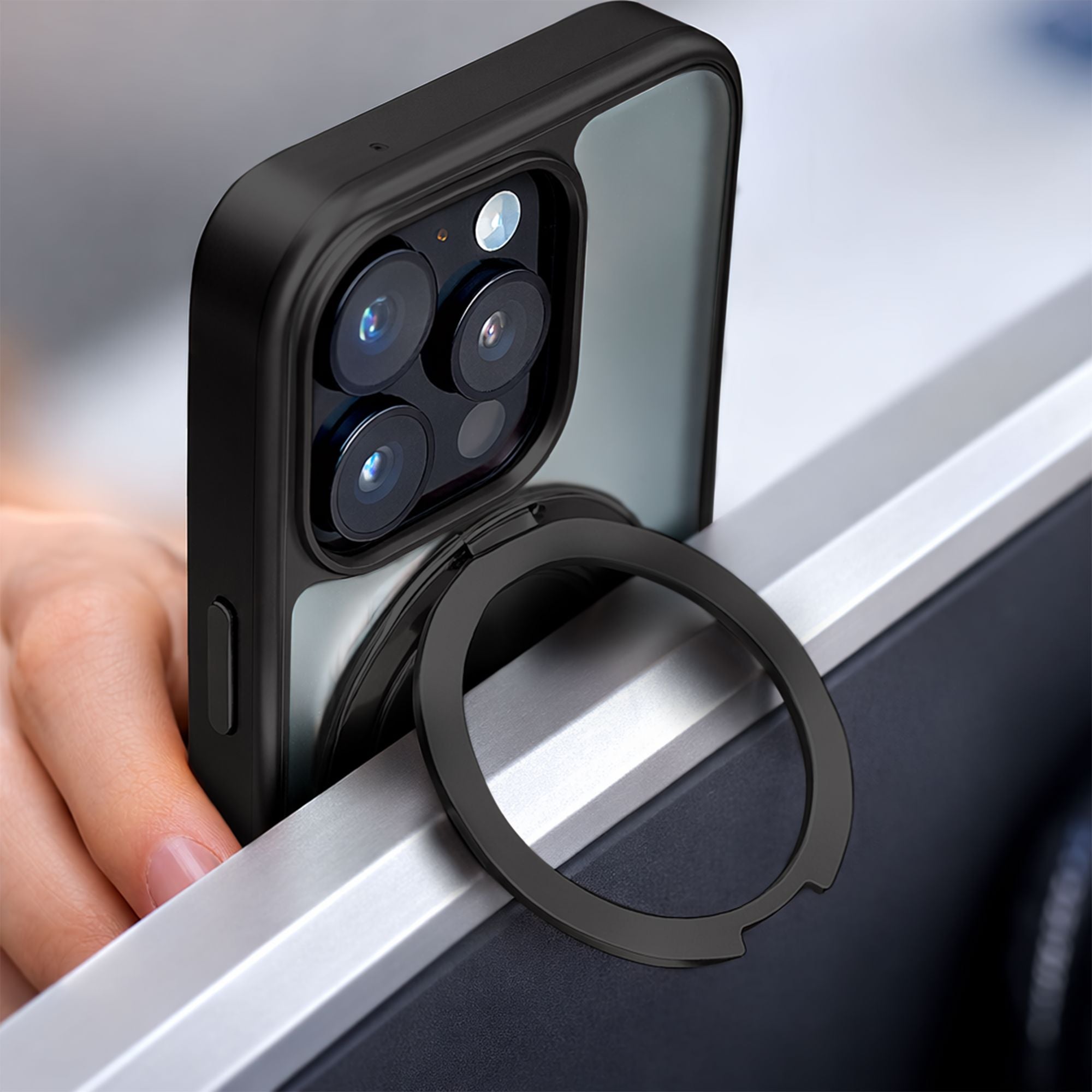 iPhone 16 Pro Max Frost Case with 360 MagSafe Kickstand