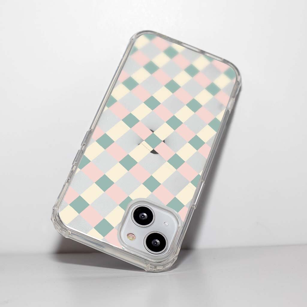 iPhone 13 Clear Case - Light Lattice Design