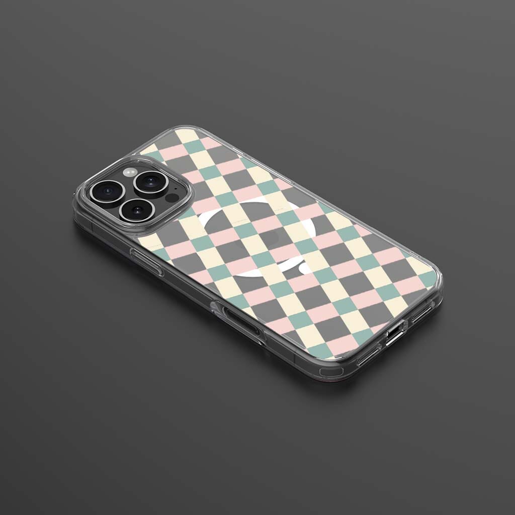 iPhone 15 Pro Clear Case - Light Lattice Design