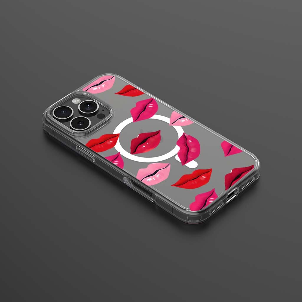 MagSafe iPhone 16 Pro Lips Design Clear Case